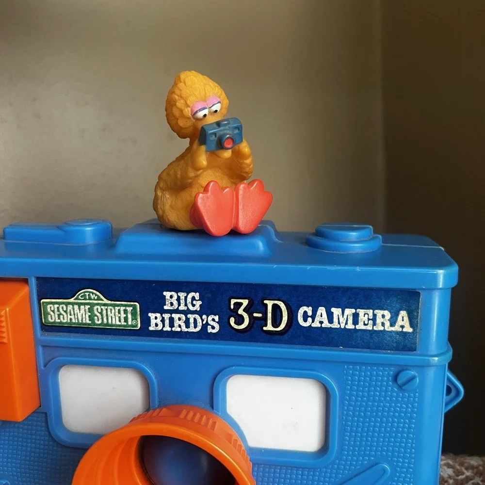 Vintage 1978 Sesame Street Big Bird Toy Alphabet 3D Camera